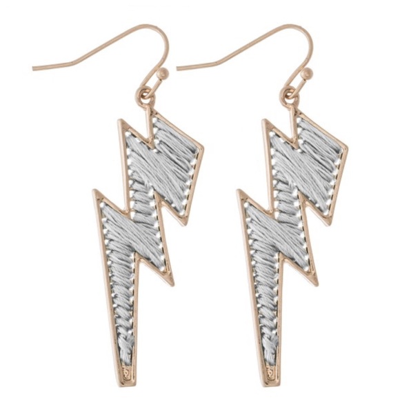 Lightning Bolt Drop Earrings - Picture 1 of 1